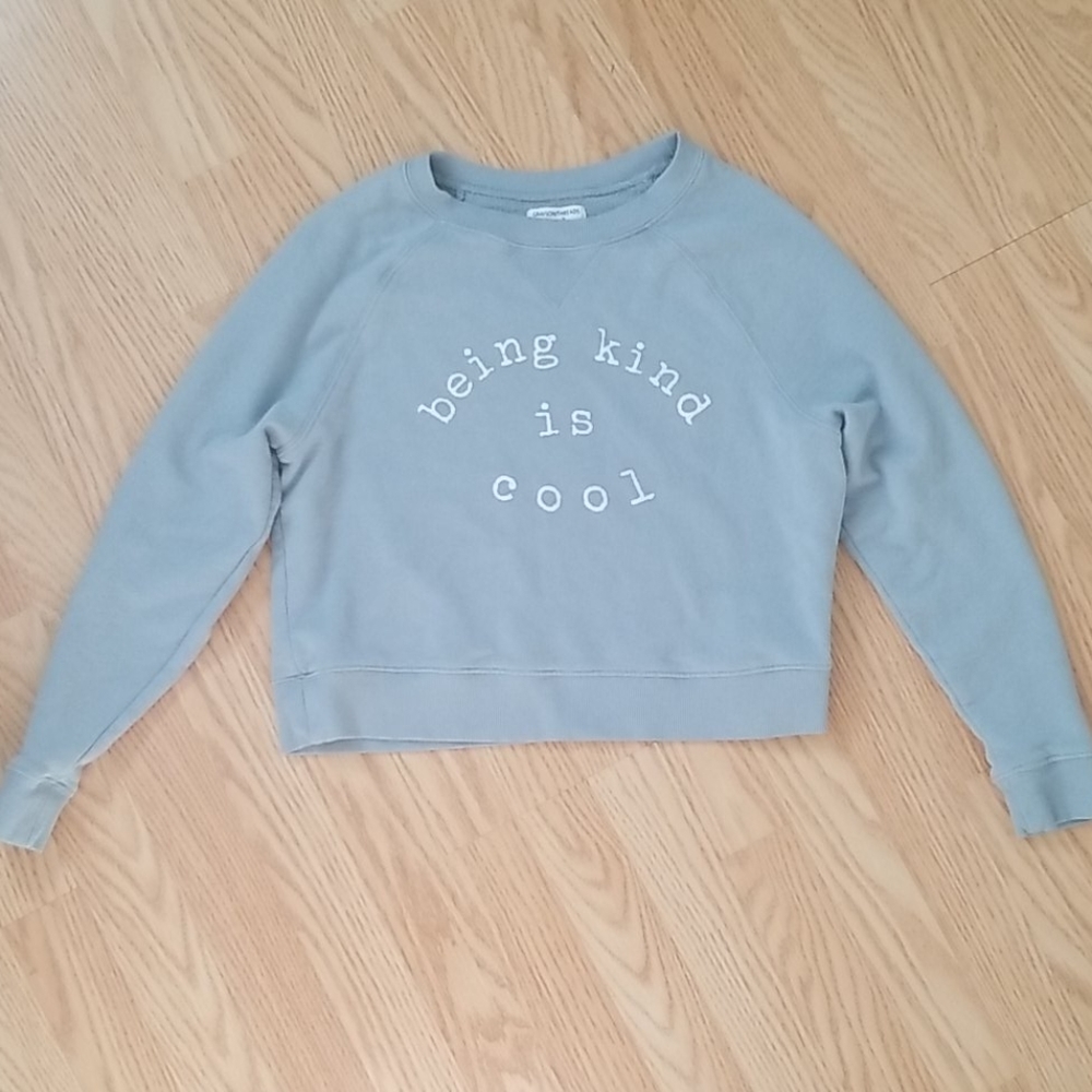 Light teal sweatshirt top
